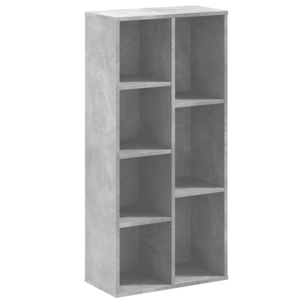 Bookshelf Concrete Grey 50x25x105 cm Wood Material