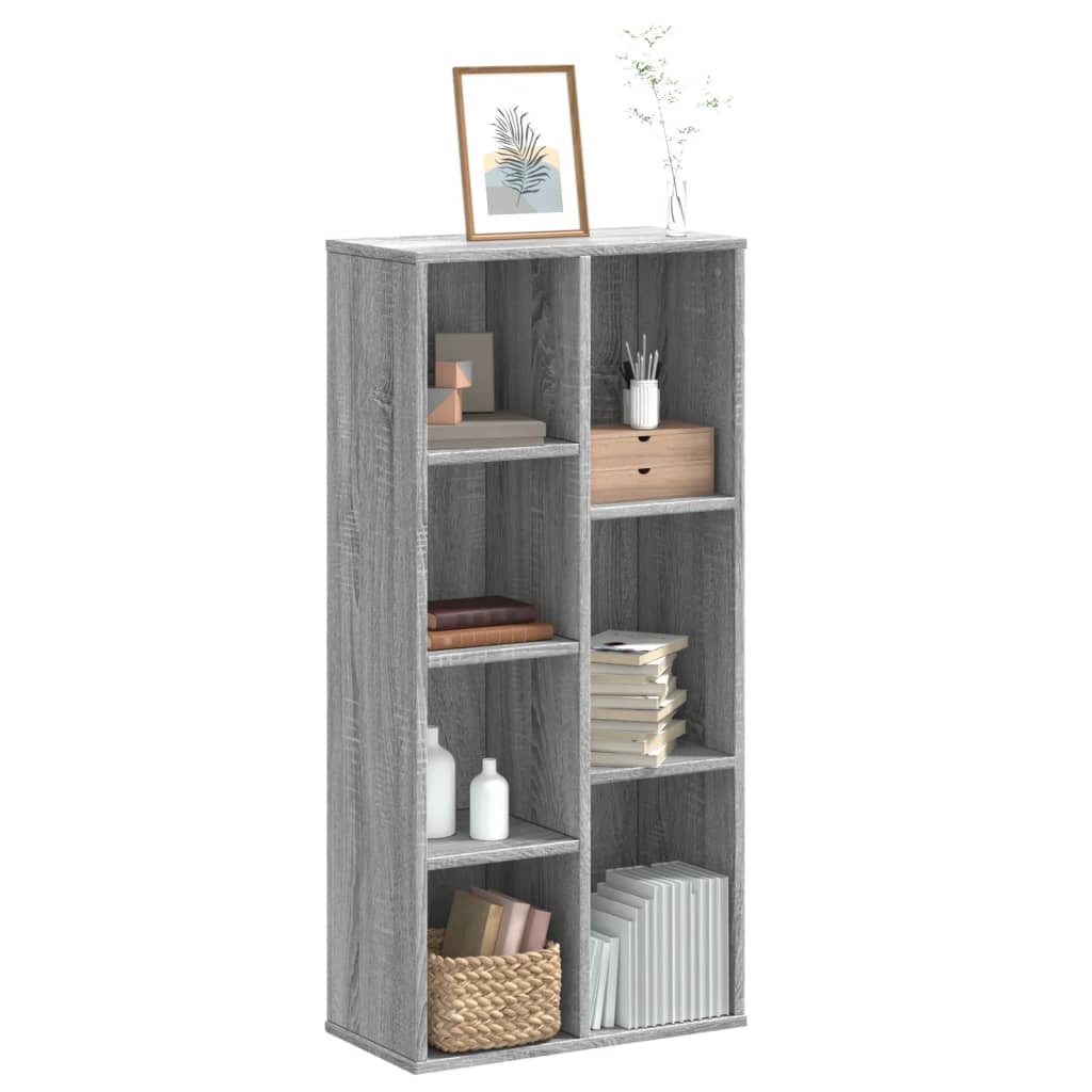 Bookshelf Gray Sonoma 50x25x105 cm Wood Material