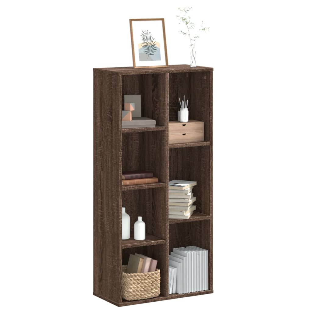 Bookshelf Brown Oak Look 50x25x105 cm Wood Material