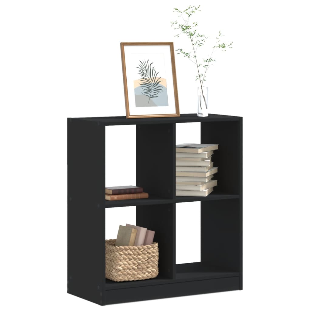 Bookshelf Black 68.5x32x75 cm Wood Material