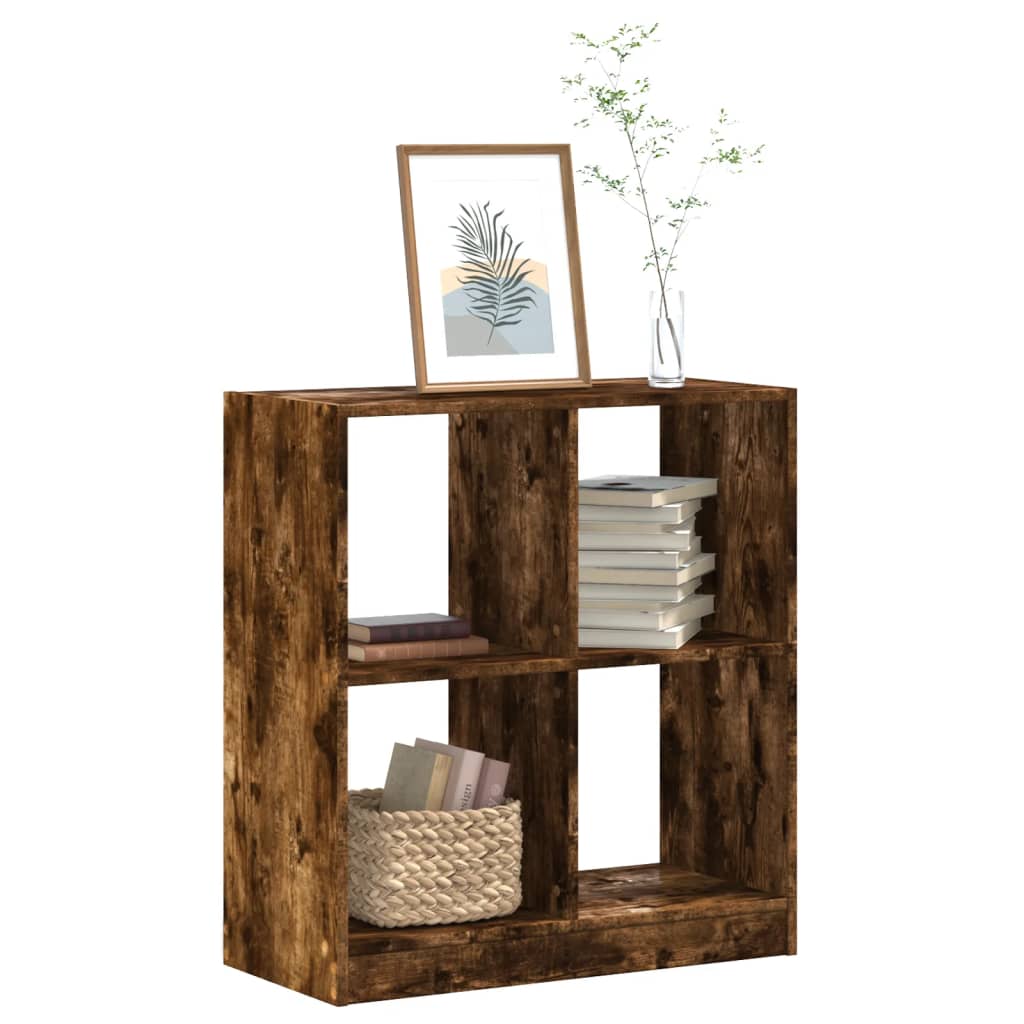 Bookshelf Smoked Oak 68.5x32x75 cm Wood Material