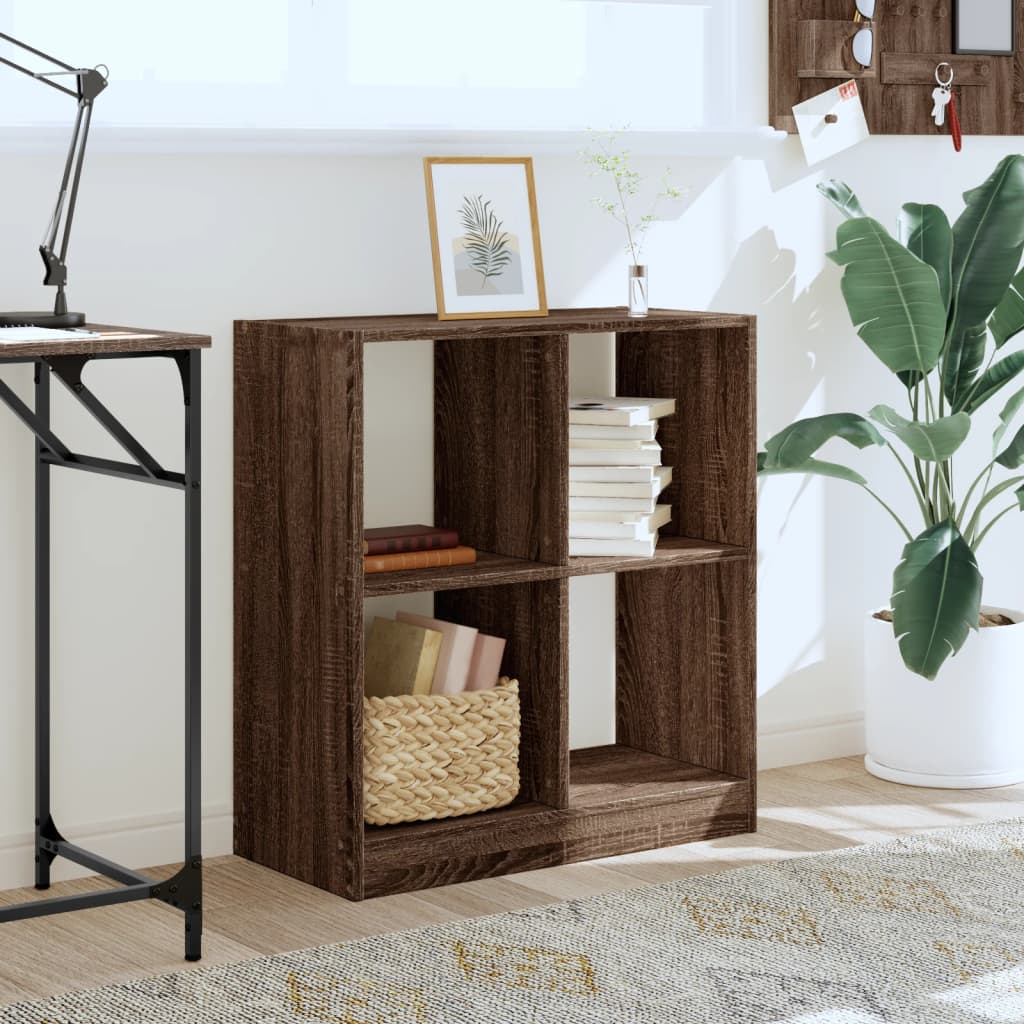 Bookshelf Brown Oak Look 68.5x32x75 cm Wood Material