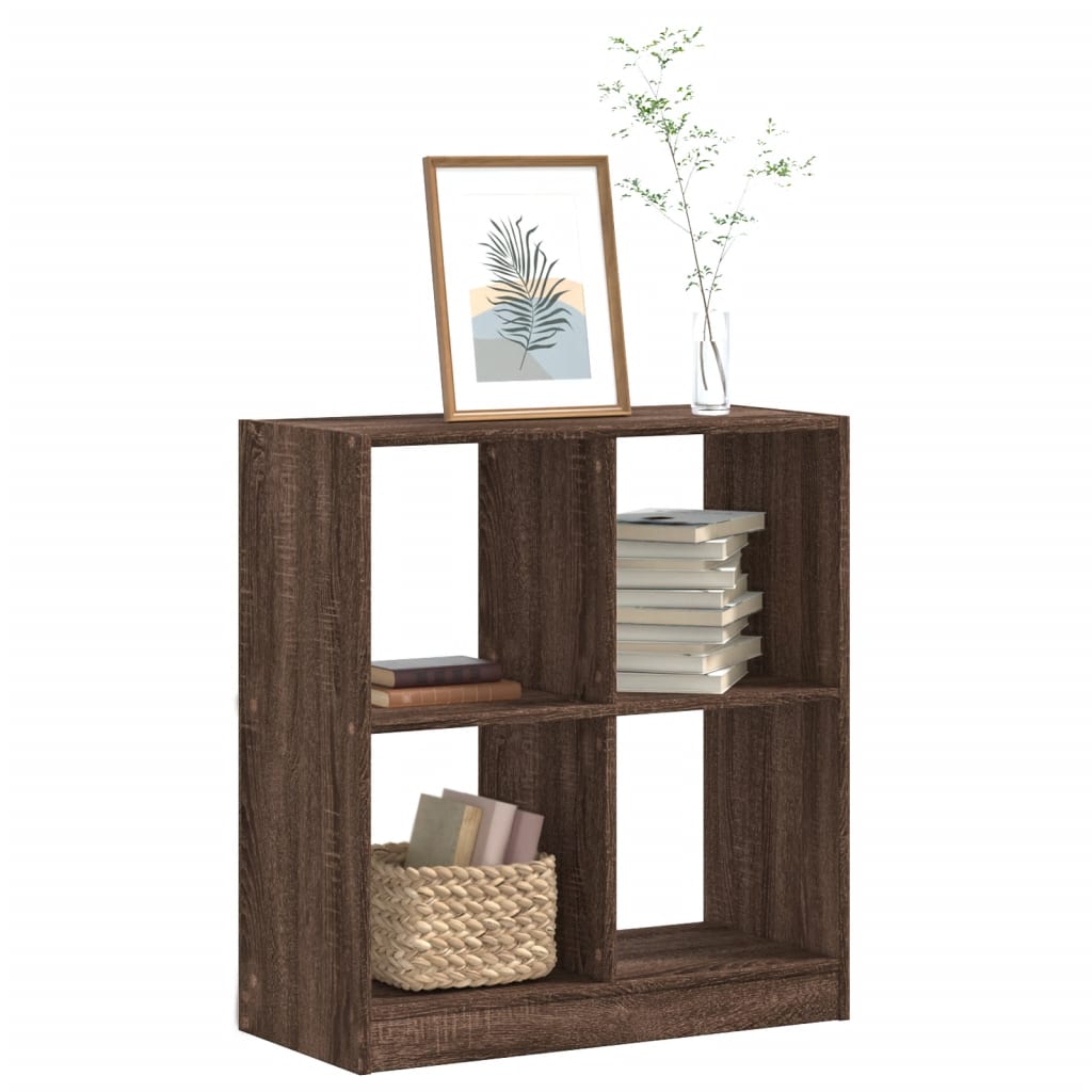 Bookshelf Brown Oak Look 68.5x32x75 cm Wood Material