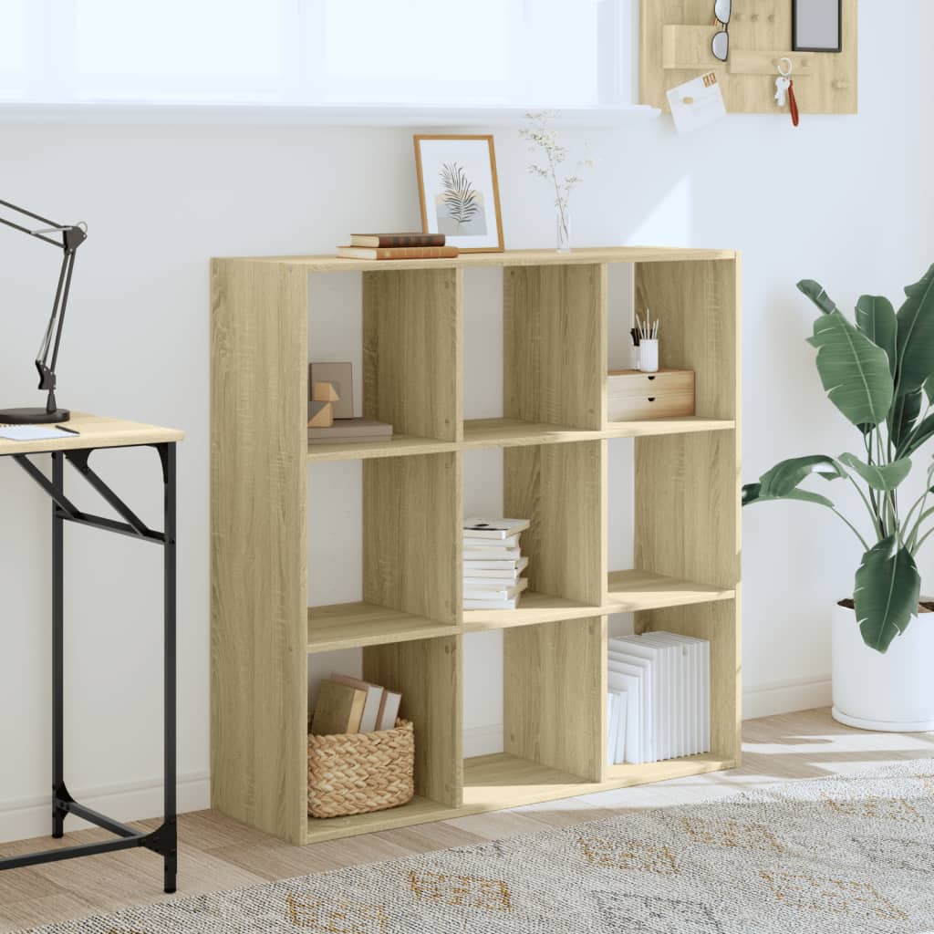 Bookshelf Sonoma Oak 102x32x102 cm Wood Material