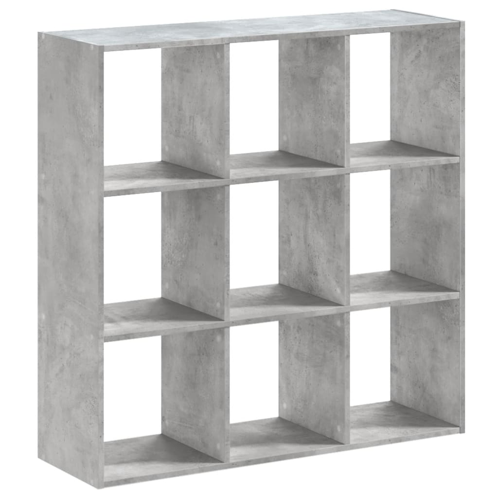 Bookshelf Concrete Grey 102x32x102 cm Wood Material