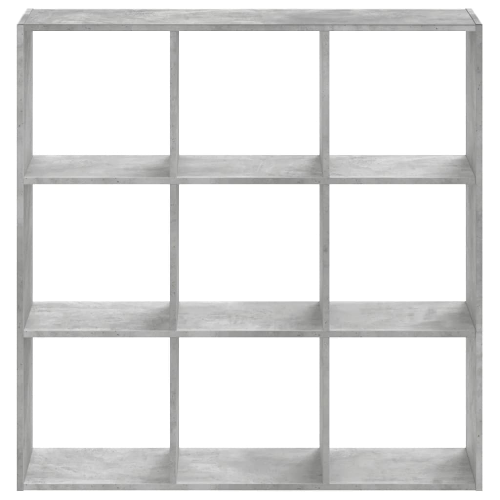 Bookshelf Concrete Grey 102x32x102 cm Wood Material