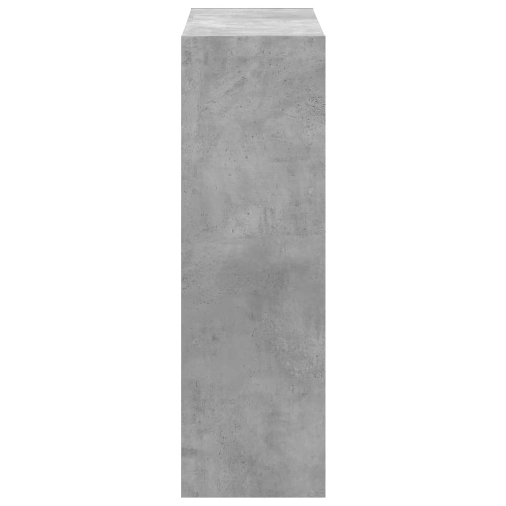 Bookshelf Concrete Grey 102x32x102 cm Wood Material