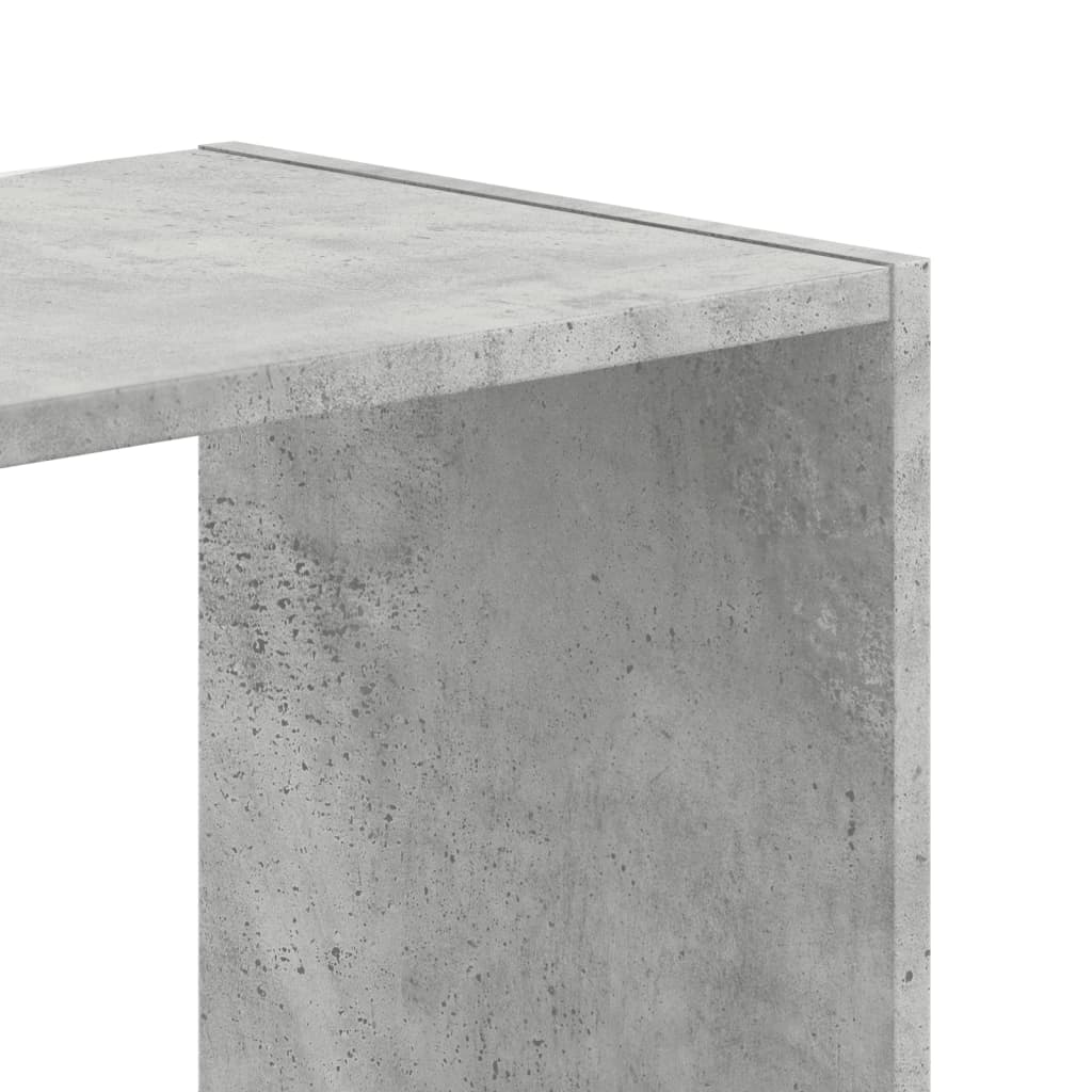 Bookshelf Concrete Grey 102x32x102 cm Wood Material