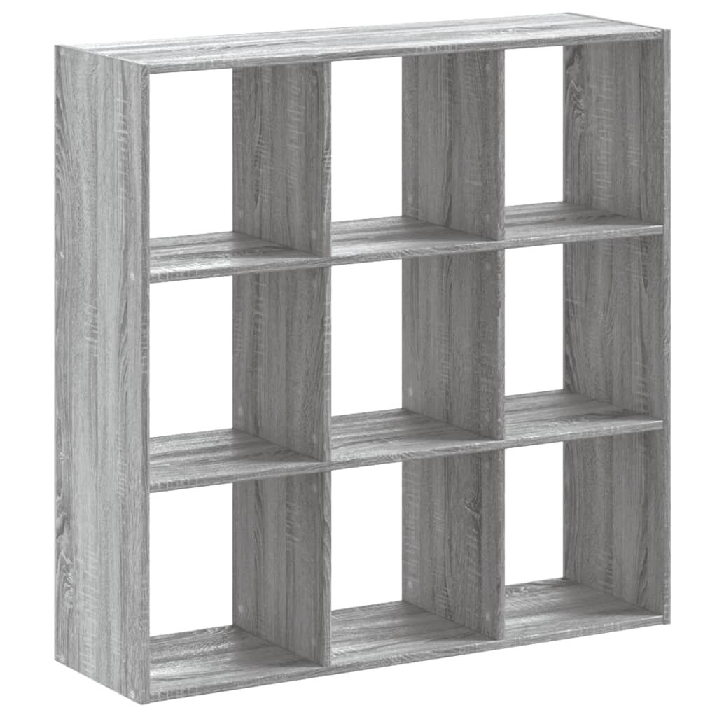 Bookshelf Gray Sonoma 102x32x102 cm Wood Material