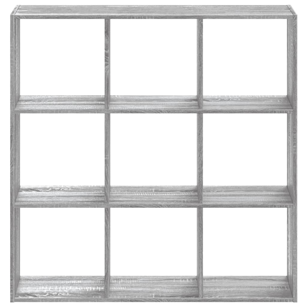 Bookshelf Gray Sonoma 102x32x102 cm Wood Material