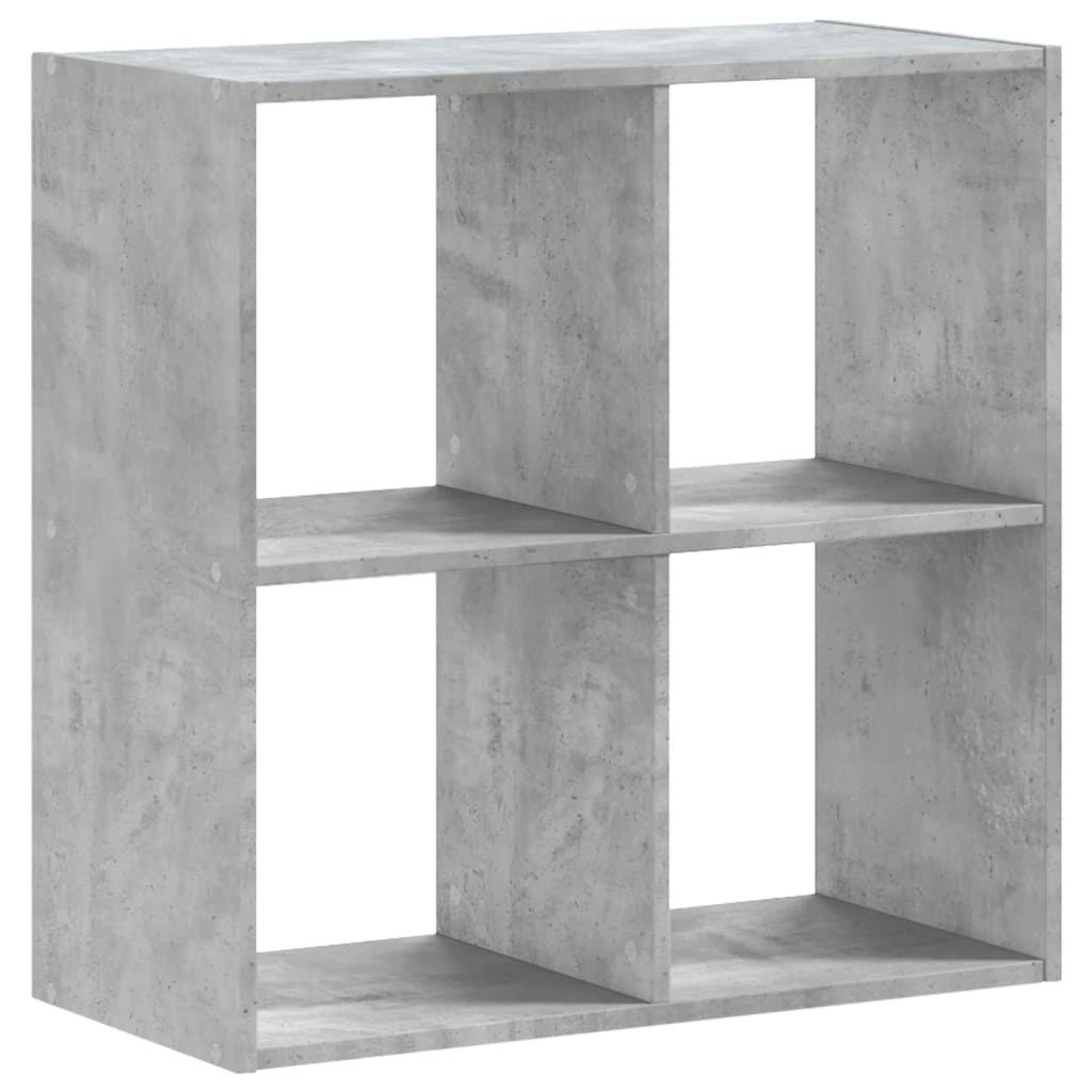 Bookshelf Concrete Grey 68.5x32x68.5 cm Wood Material