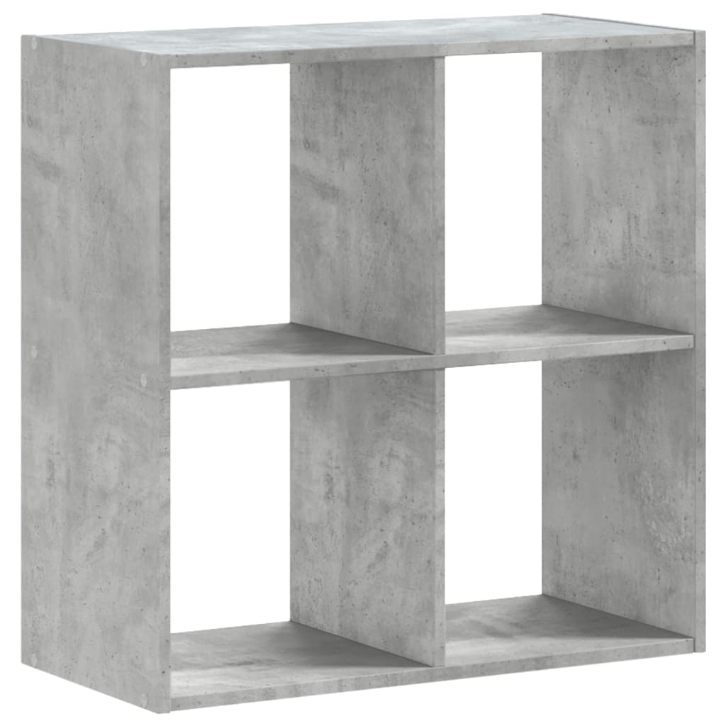 Bookshelf Concrete Grey 68.5x32x68.5 cm Wood Material