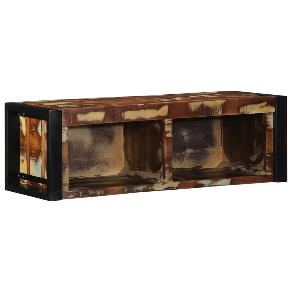 TV Cabinet Multicoloured 80x30x25 cm Solid Reclaimed Wood