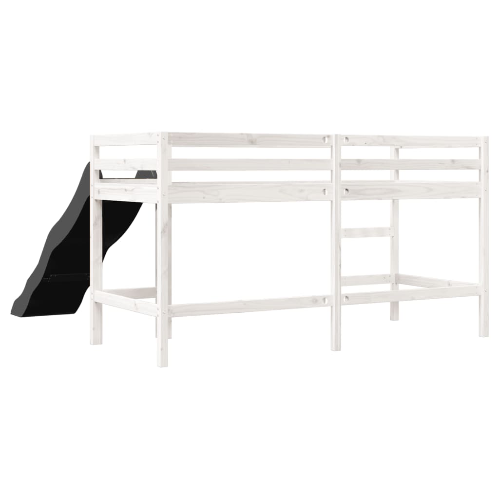 Children's loft bed without mattress white 80x200 cm solid pine wood