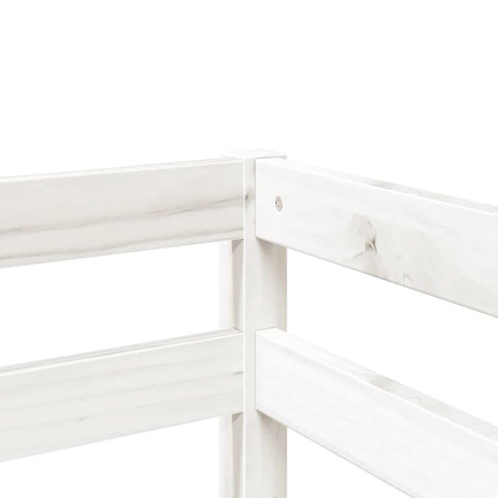 Children's loft bed without mattress white 80x200 cm solid pine wood