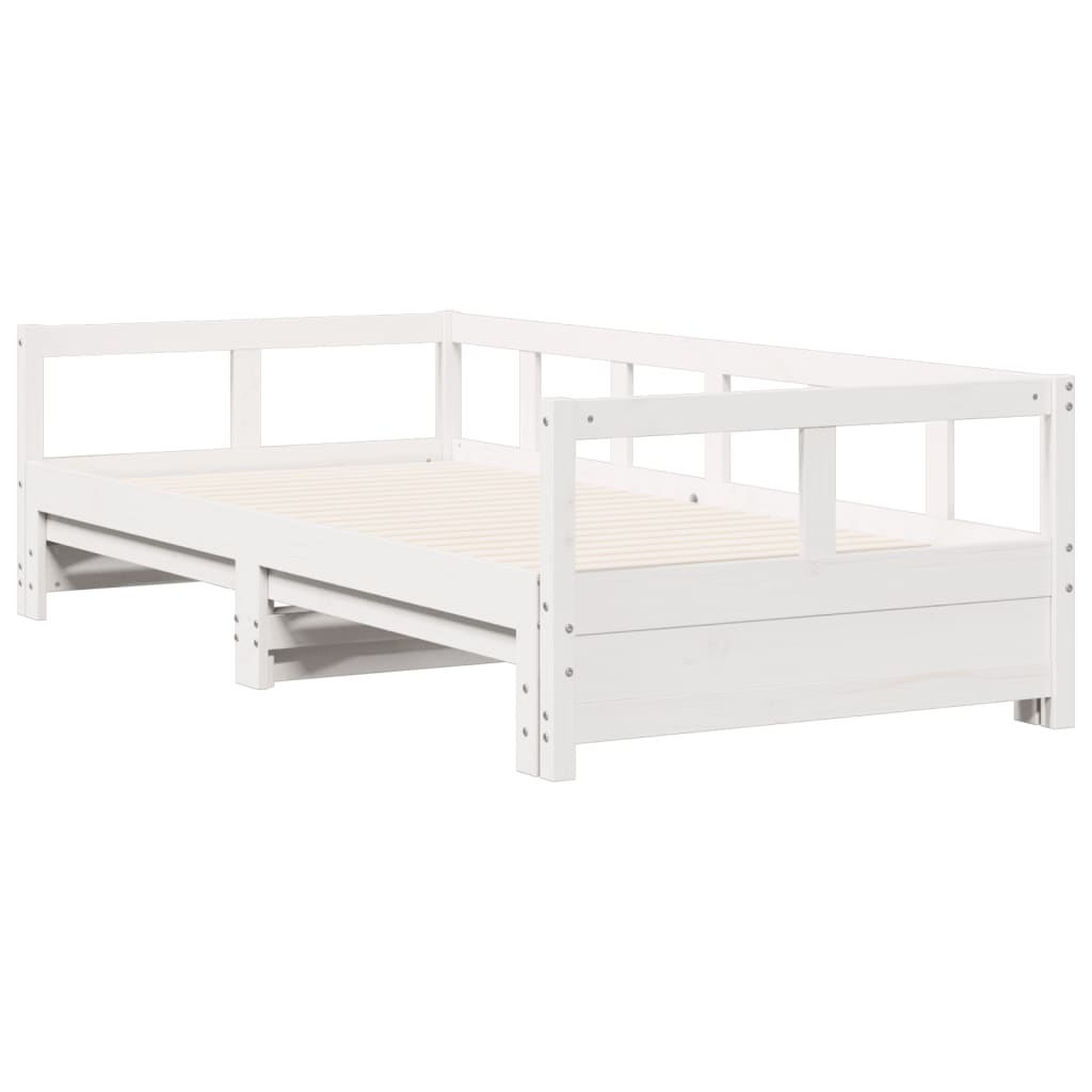 Daybed without mattress white 80x200 cm solid pine wood