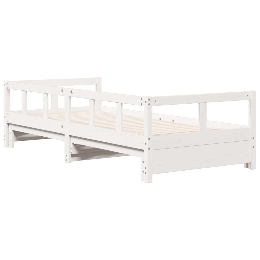 Daybed without mattress white 80x200 cm solid pine wood