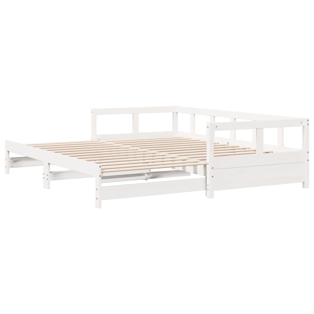 Daybed without mattress white 80x200 cm solid pine wood