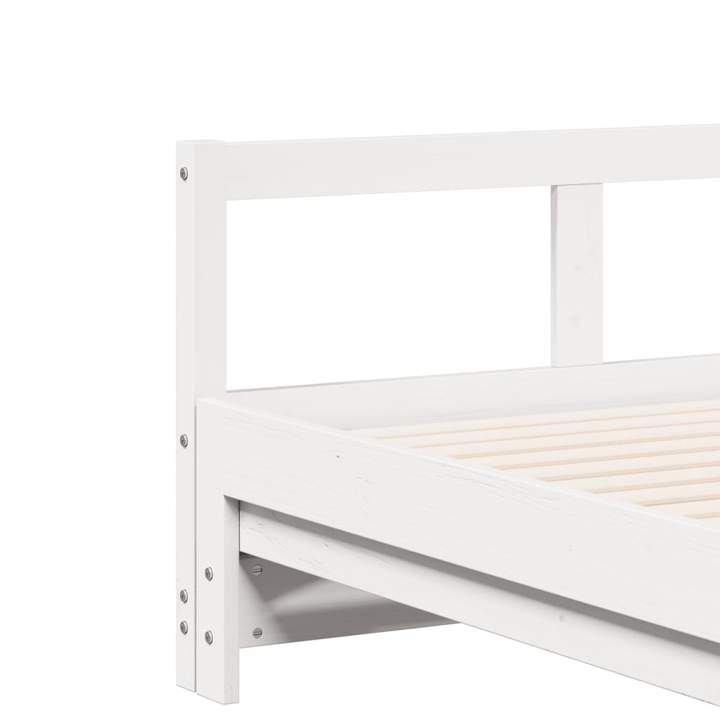 Daybed without mattress white 80x200 cm solid pine wood