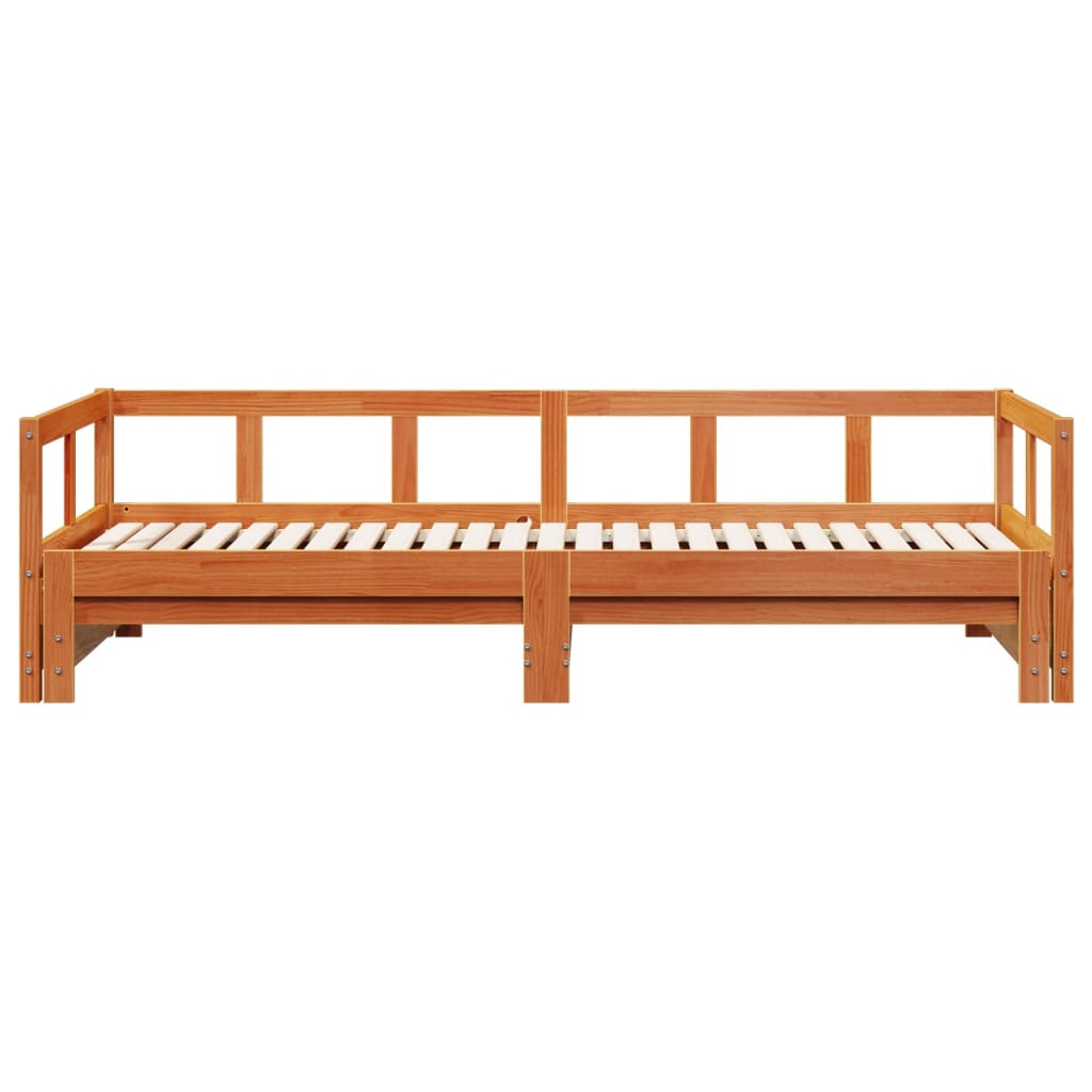 Daybed without mattress wax brown 80x200 cm solid pine wood