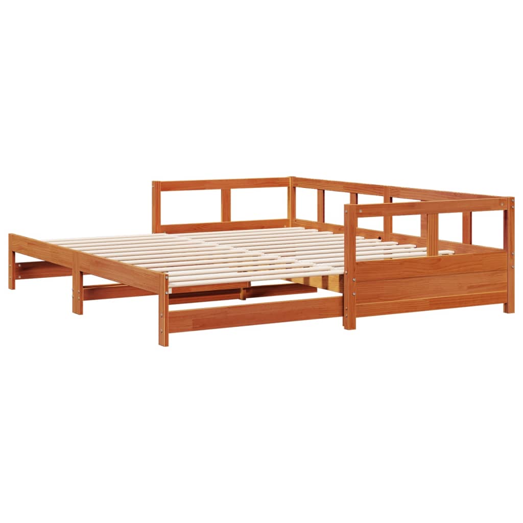 Daybed without mattress wax brown 80x200 cm solid pine wood