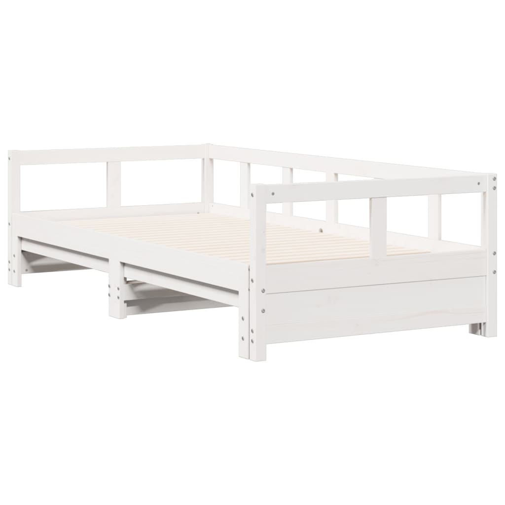 Daybed without mattress white 90x200 cm solid pine wood