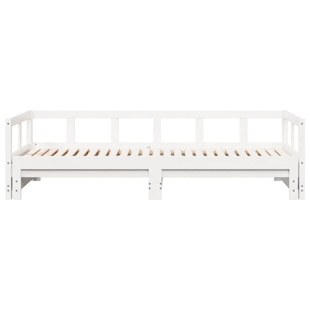 Daybed without mattress white 90x200 cm solid pine wood