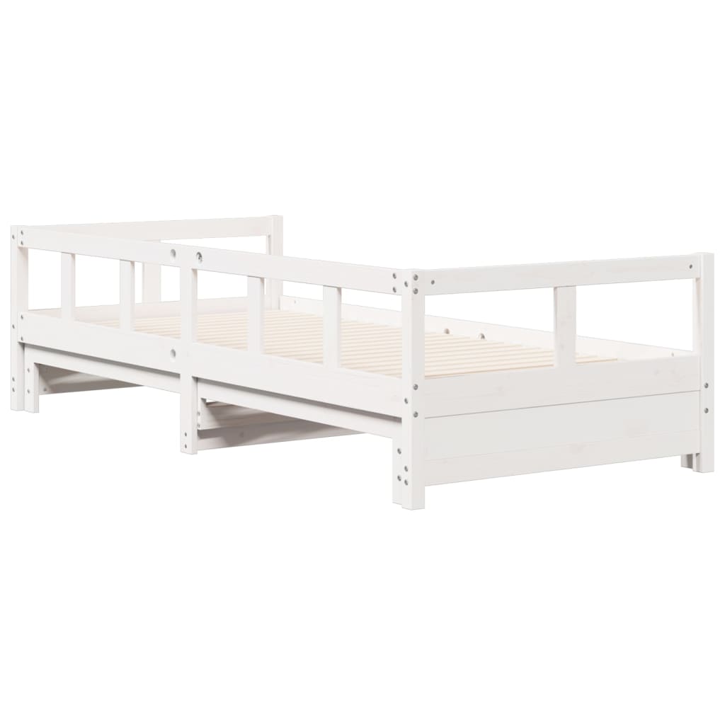 Daybed without mattress white 90x200 cm solid pine wood