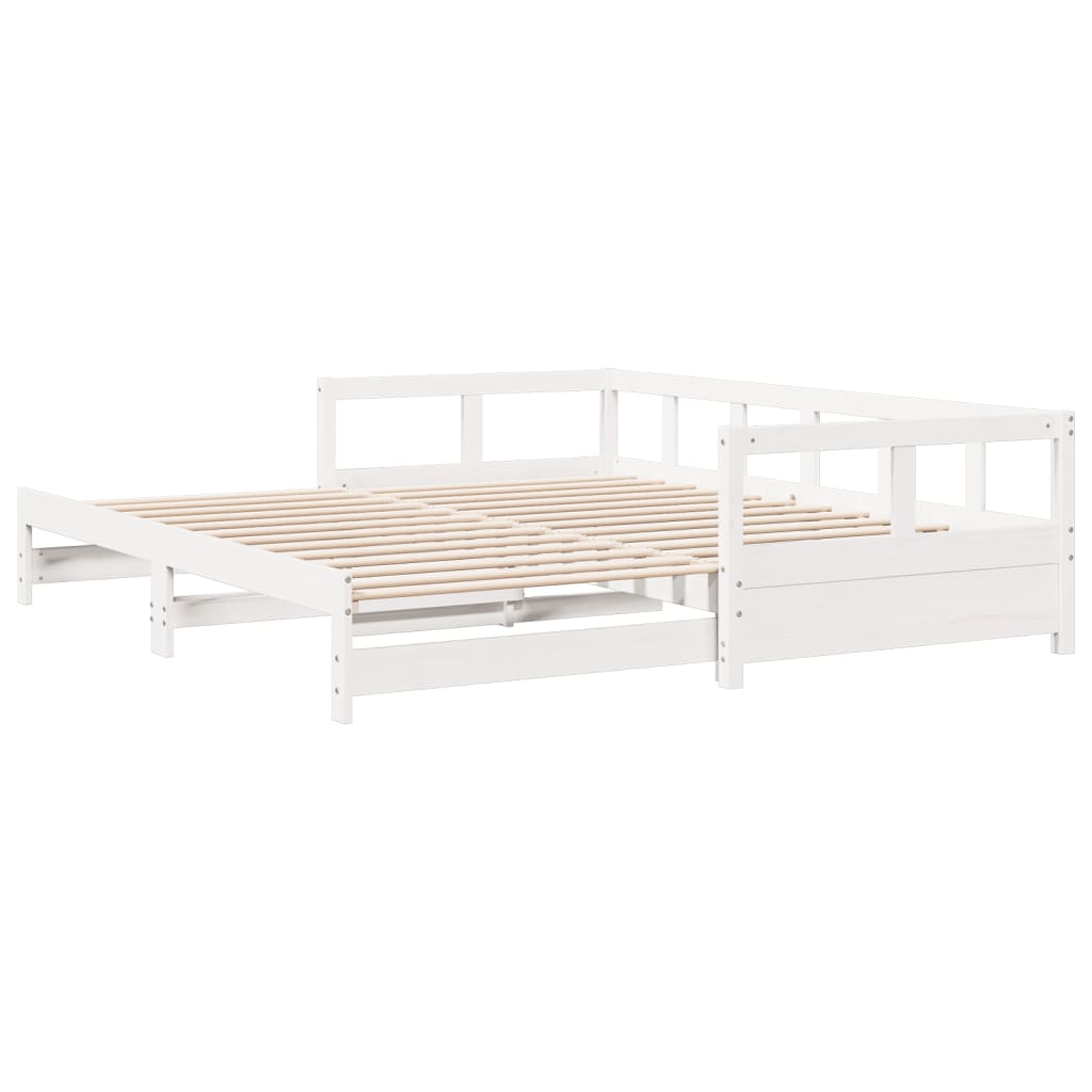 Daybed without mattress white 90x200 cm solid pine wood