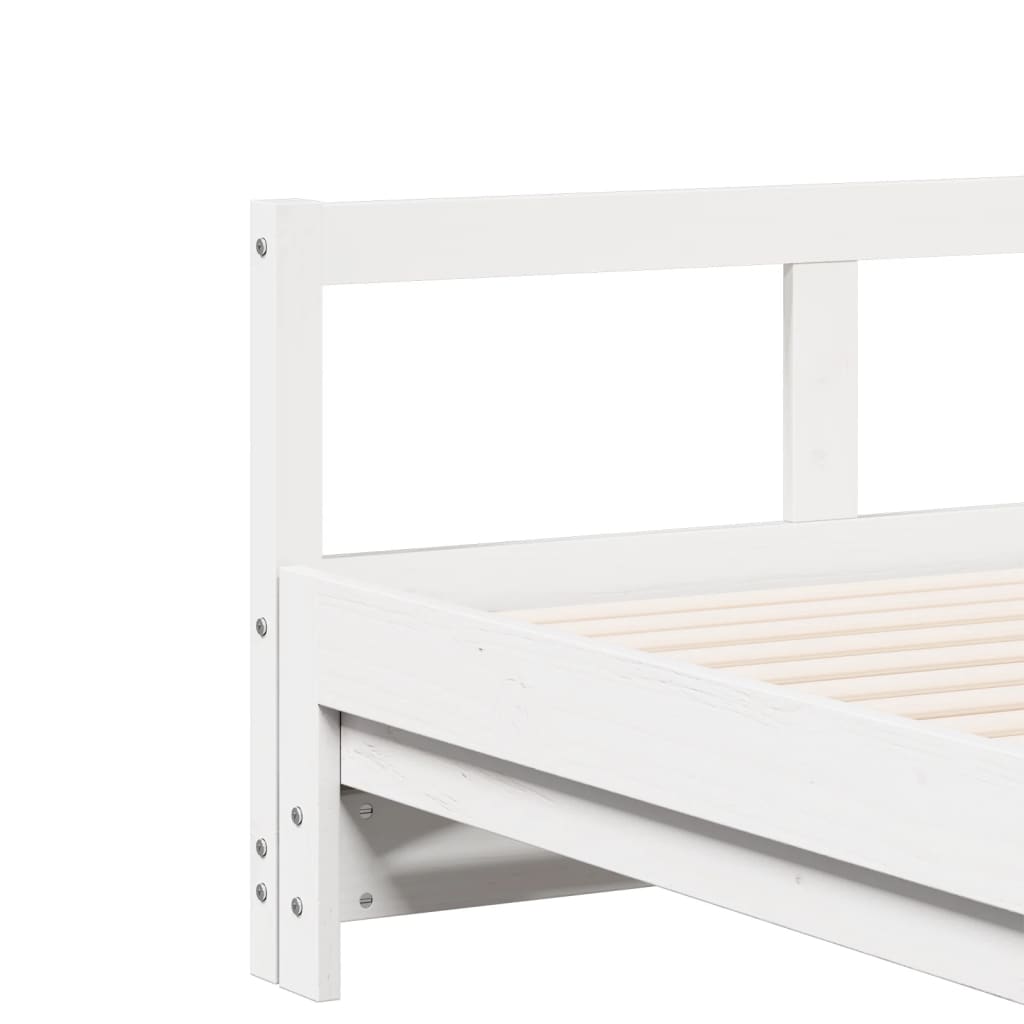 Daybed without mattress white 90x200 cm solid pine wood