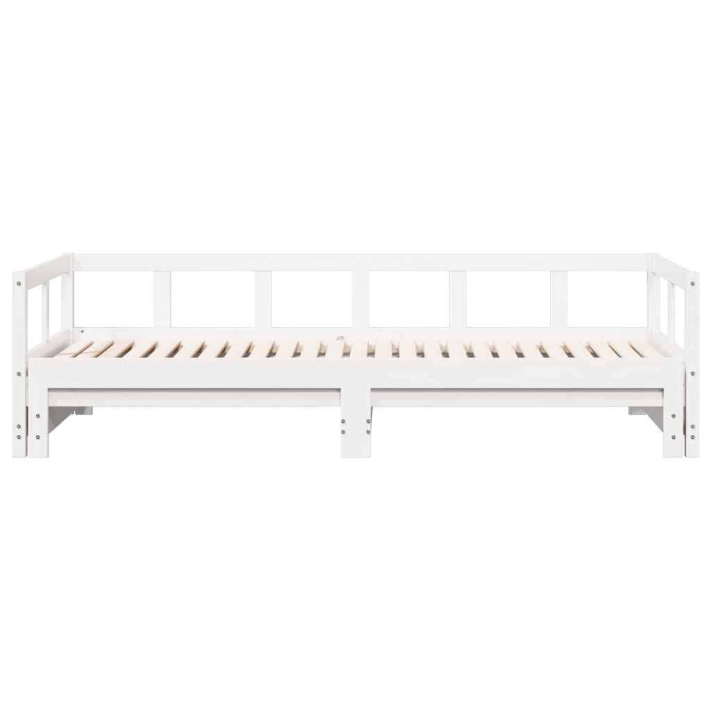 Daybed without mattress white 90x190 cm solid pine wood