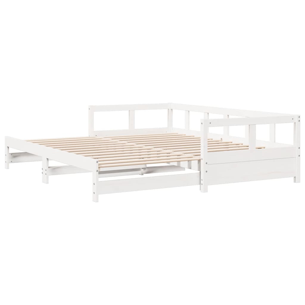 Daybed without mattress white 90x190 cm solid pine wood