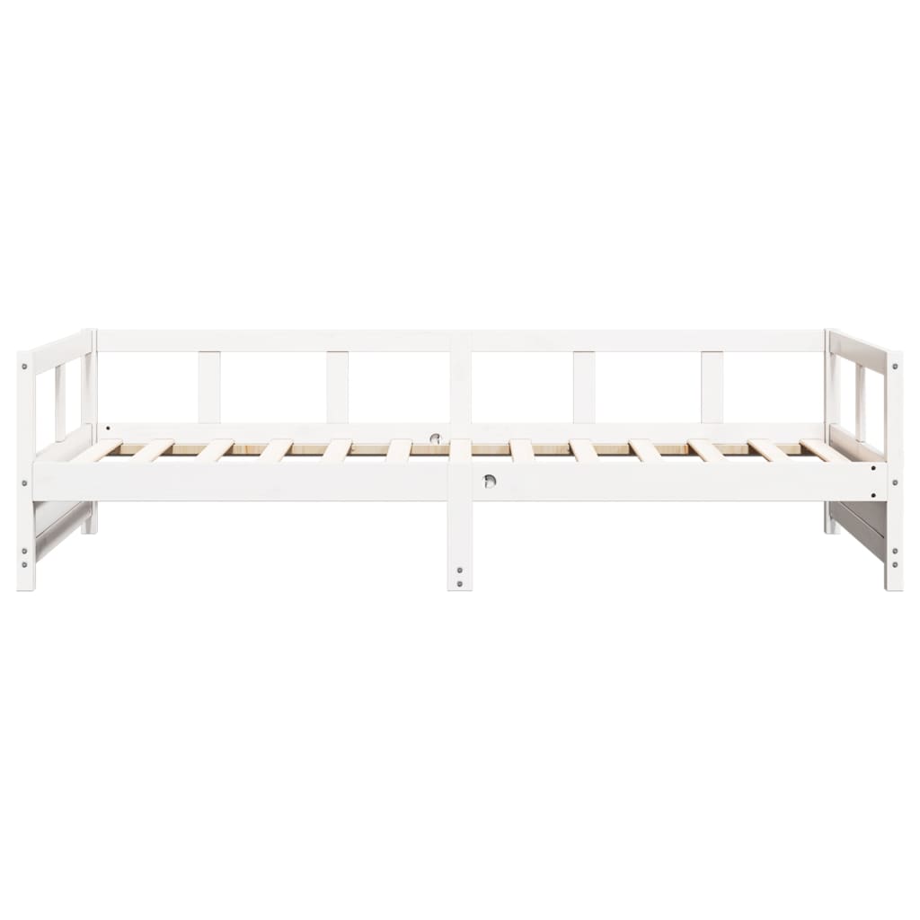 Daybed without mattress white 80x200 cm solid pine wood