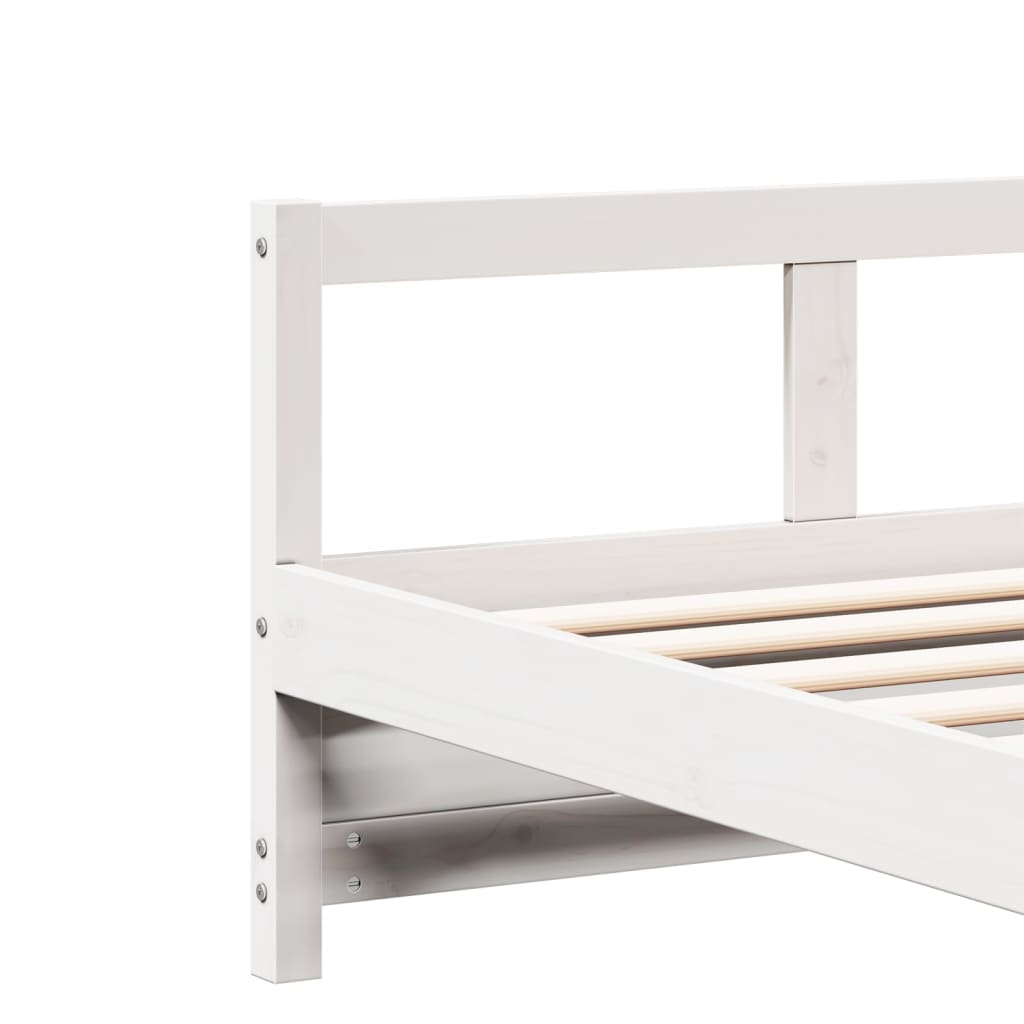 Daybed without mattress white 80x200 cm solid pine wood