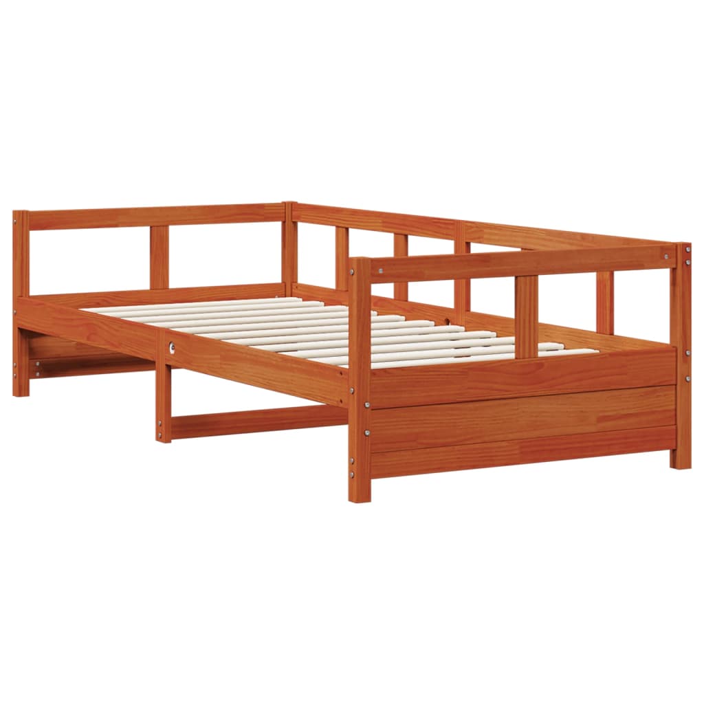 Daybed without mattress wax brown 80x200 cm solid pine wood