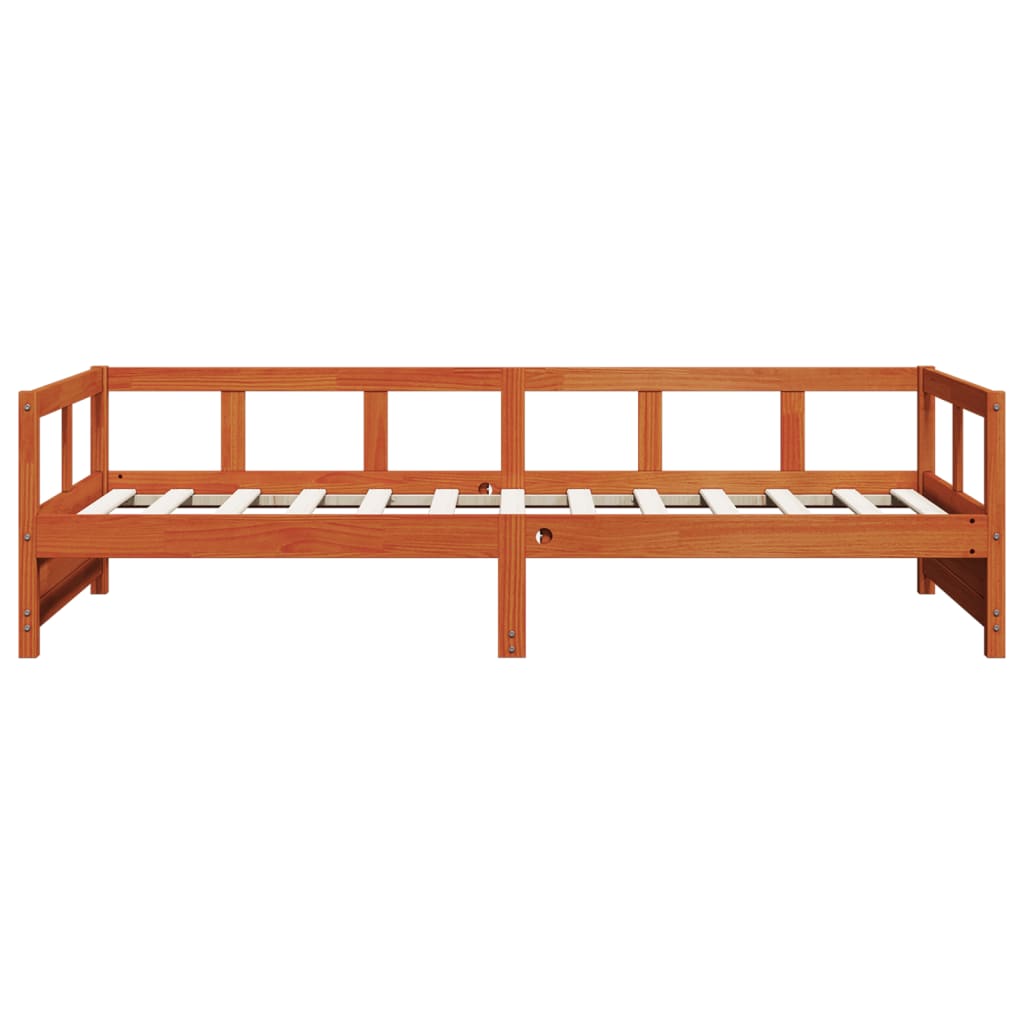 Daybed without mattress wax brown 80x200 cm solid pine wood