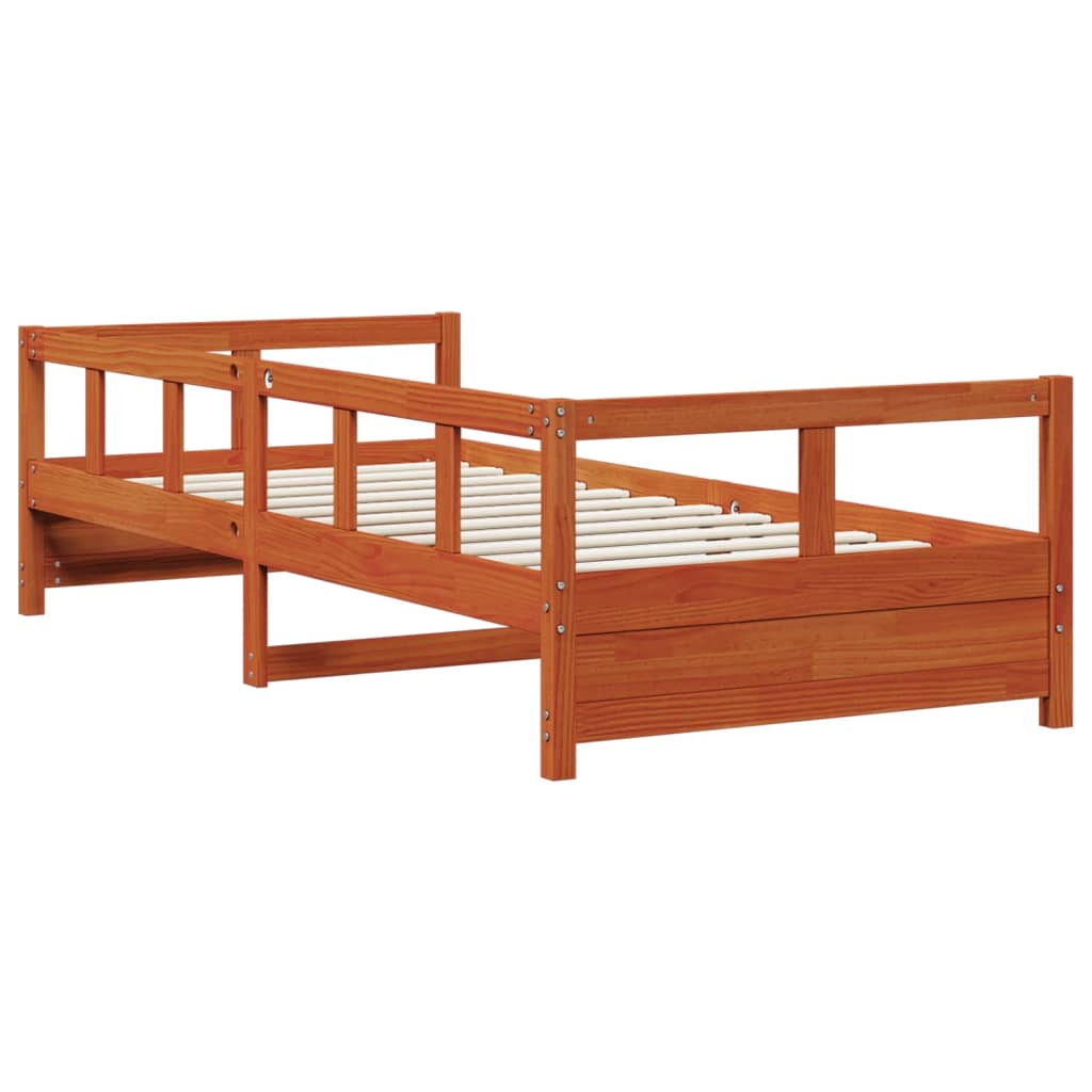 Daybed without mattress wax brown 80x200 cm solid pine wood