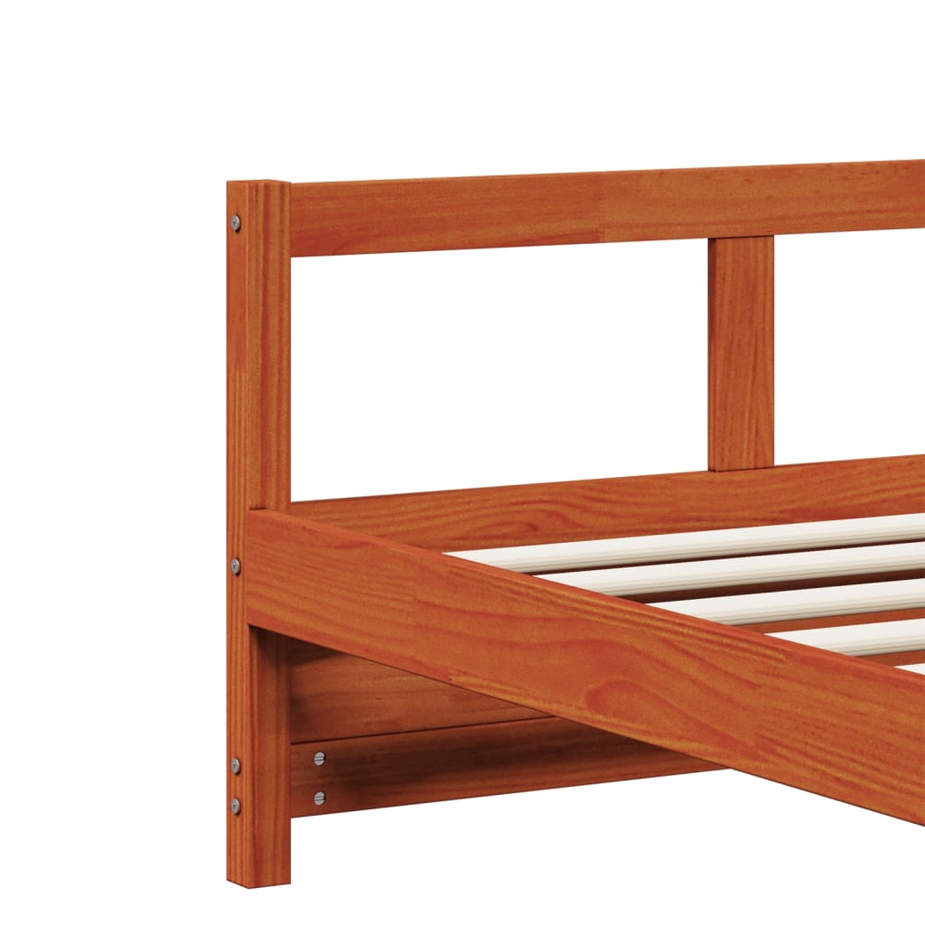 Daybed without mattress wax brown 80x200 cm solid pine wood