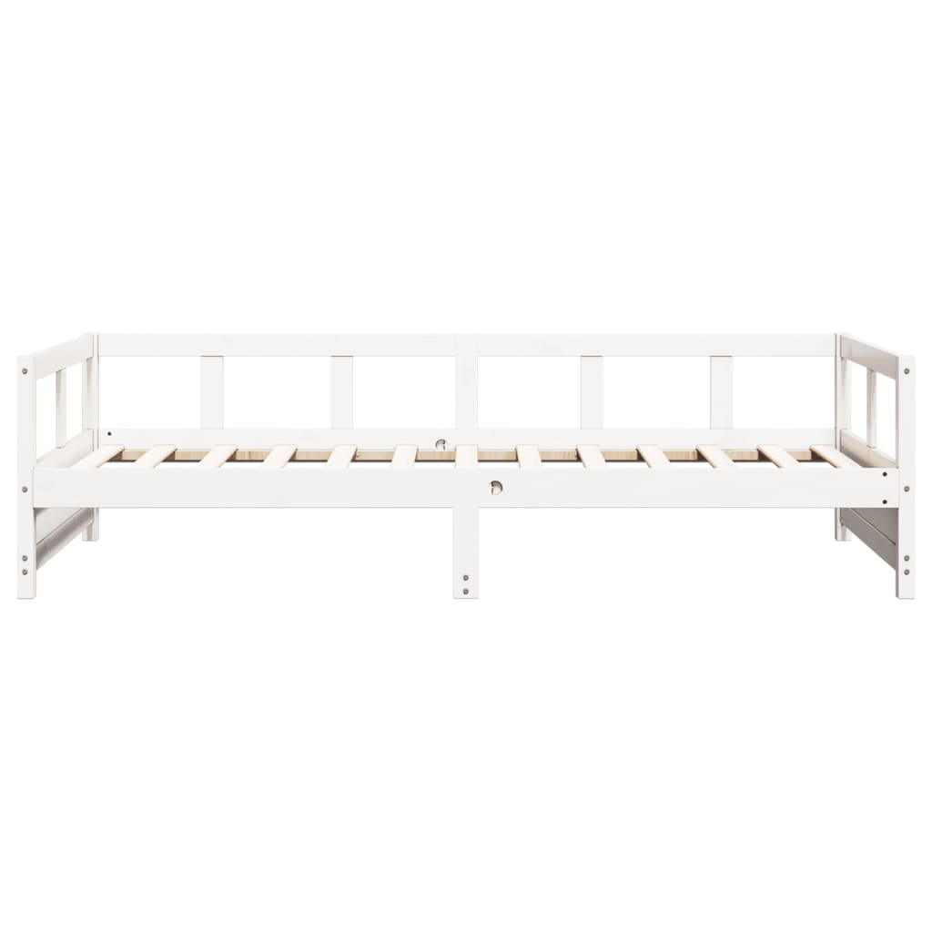 Daybed without mattress white 90x200 cm solid pine wood