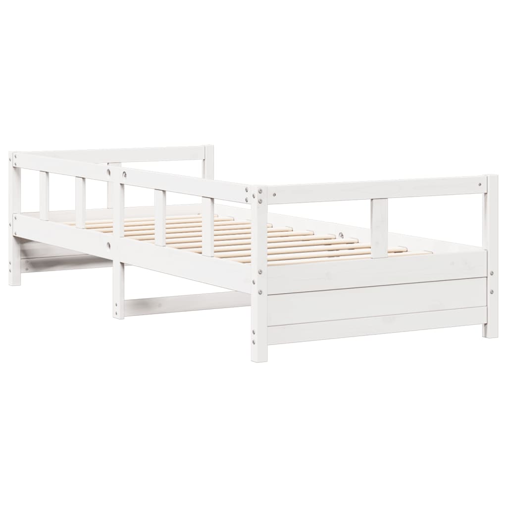 Daybed without mattress white 90x190 cm solid pine wood