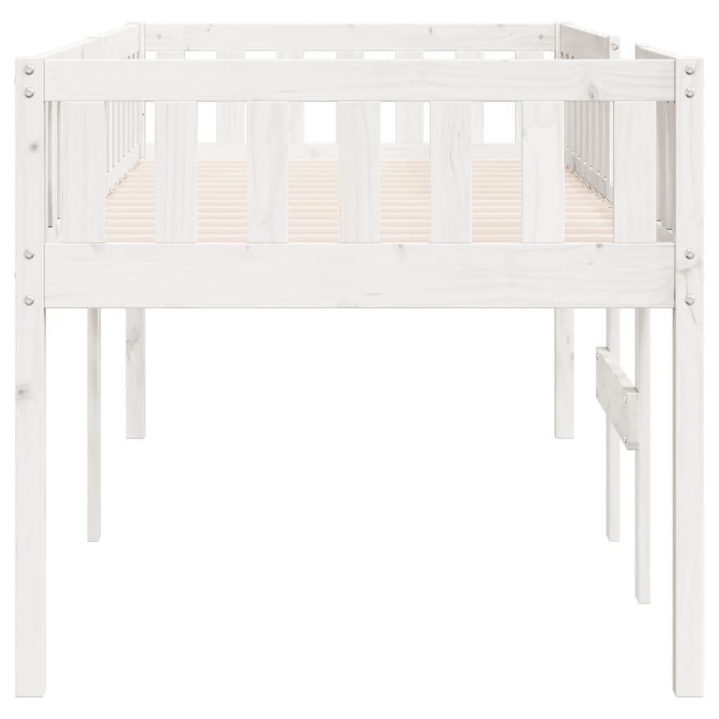 Children's bed without mattress white 90x190 cm solid pine wood