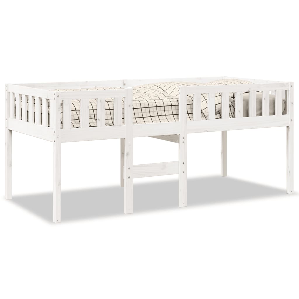 Children's bed without mattress white 75x190 cm solid pine wood