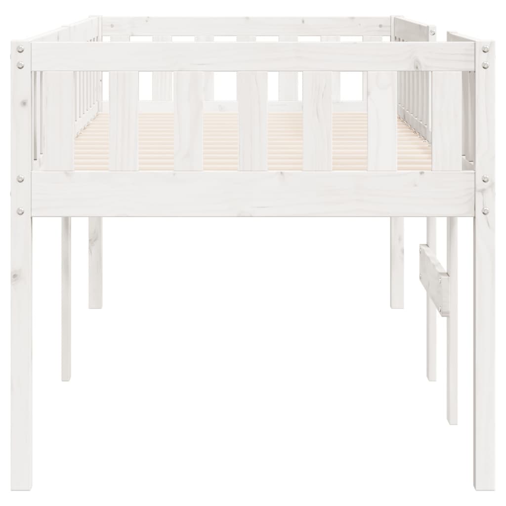 Children's bed without mattress white 75x190 cm solid pine wood