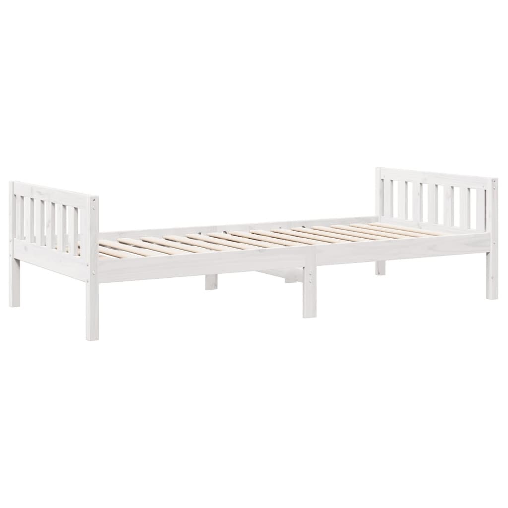 Children's bed without mattress white 80x200 cm solid pine wood