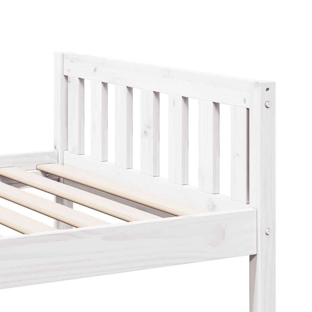 Children's bed without mattress white 80x200 cm solid pine wood