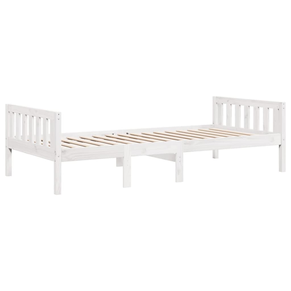 Children's bed without mattress white 90x200 cm solid pine wood