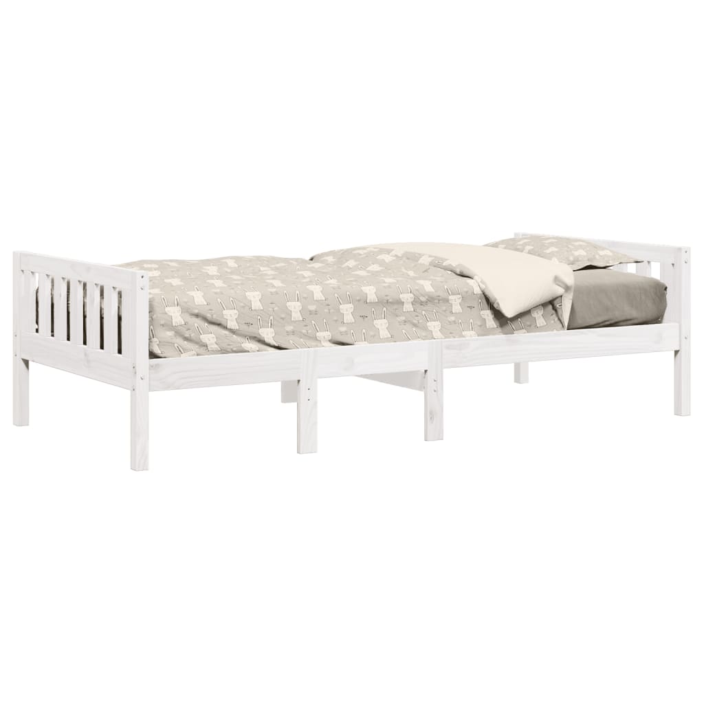 Children's bed without mattress white 90x200 cm solid pine wood