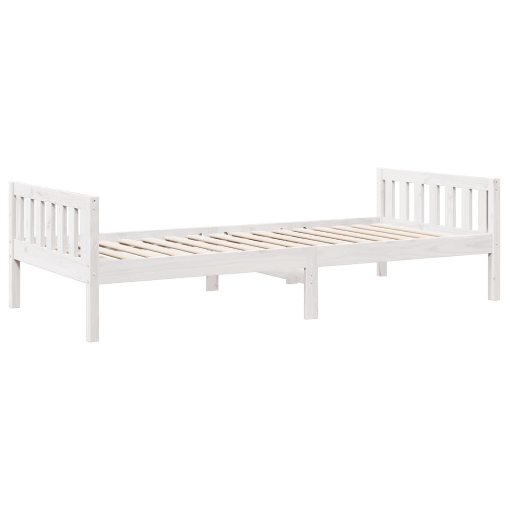 Children's bed without mattress white 90x200 cm solid pine wood