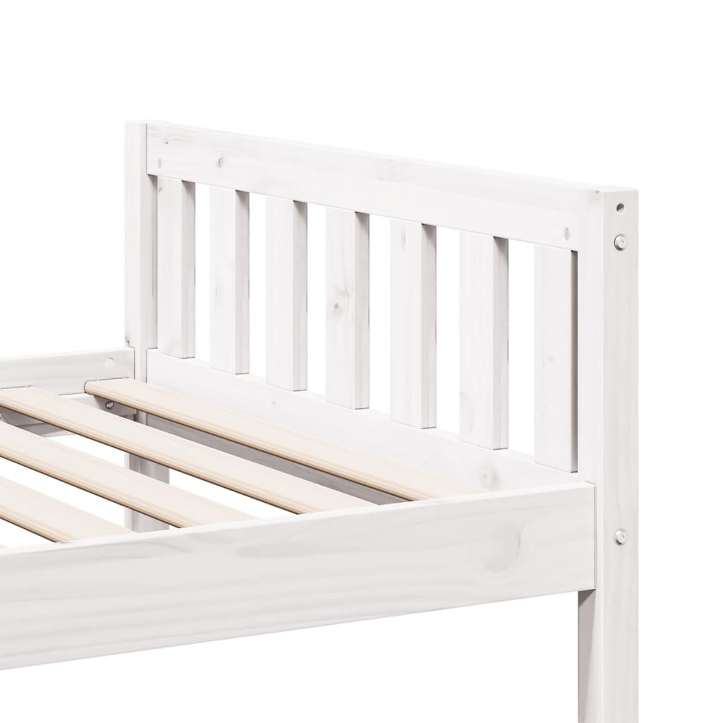 Children's bed without mattress white 90x200 cm solid pine wood