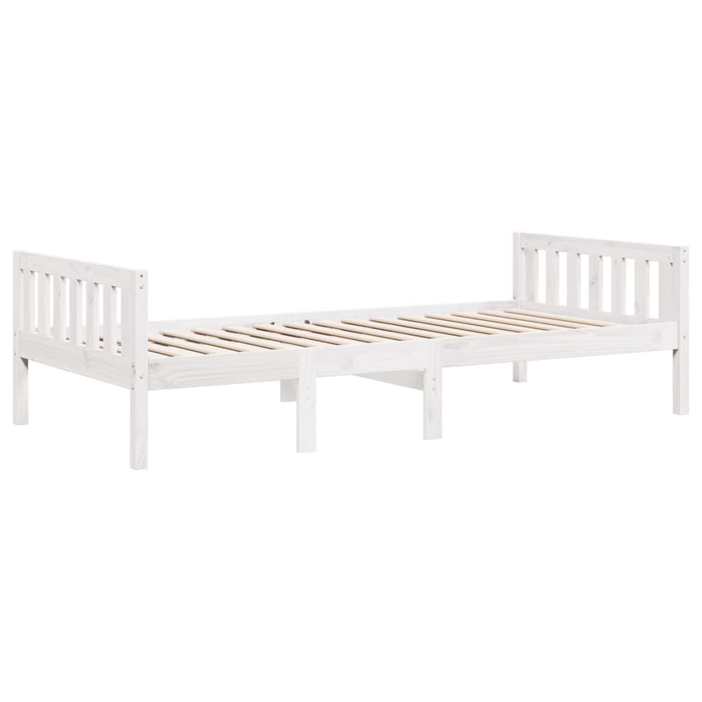 Children's bed without mattress white 90x190 cm solid pine wood